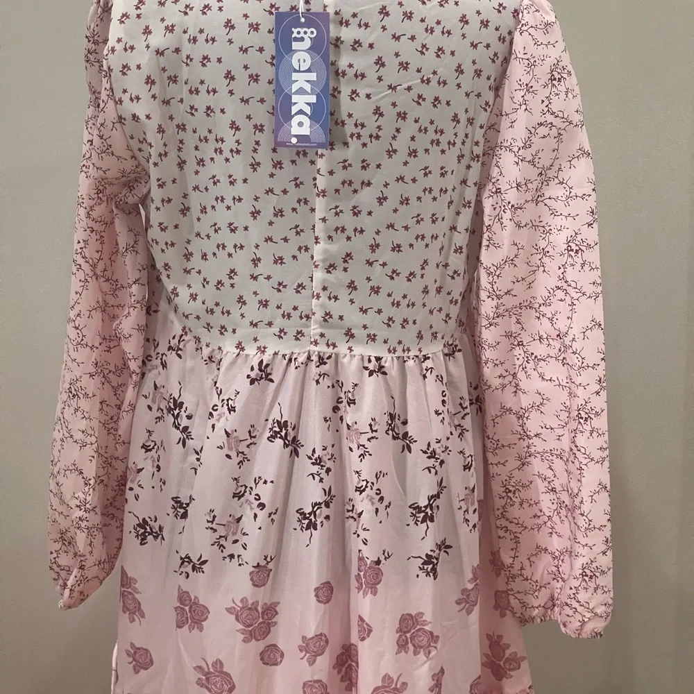 New‎ Hekka M Floral Patterned Long Sleeve Midi - Picture 3 of 7